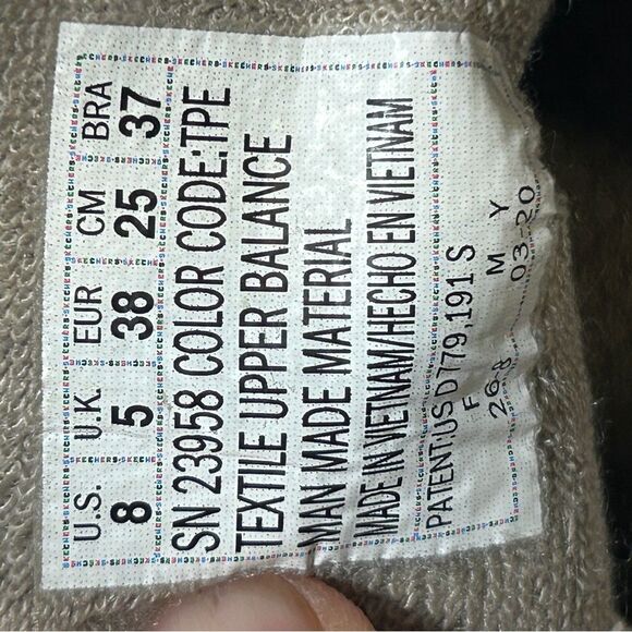 Skechers Womans Size 8 Taupe Madison Take A Walk Memory Foam Comfort Sneakers - Picture 6 of 9